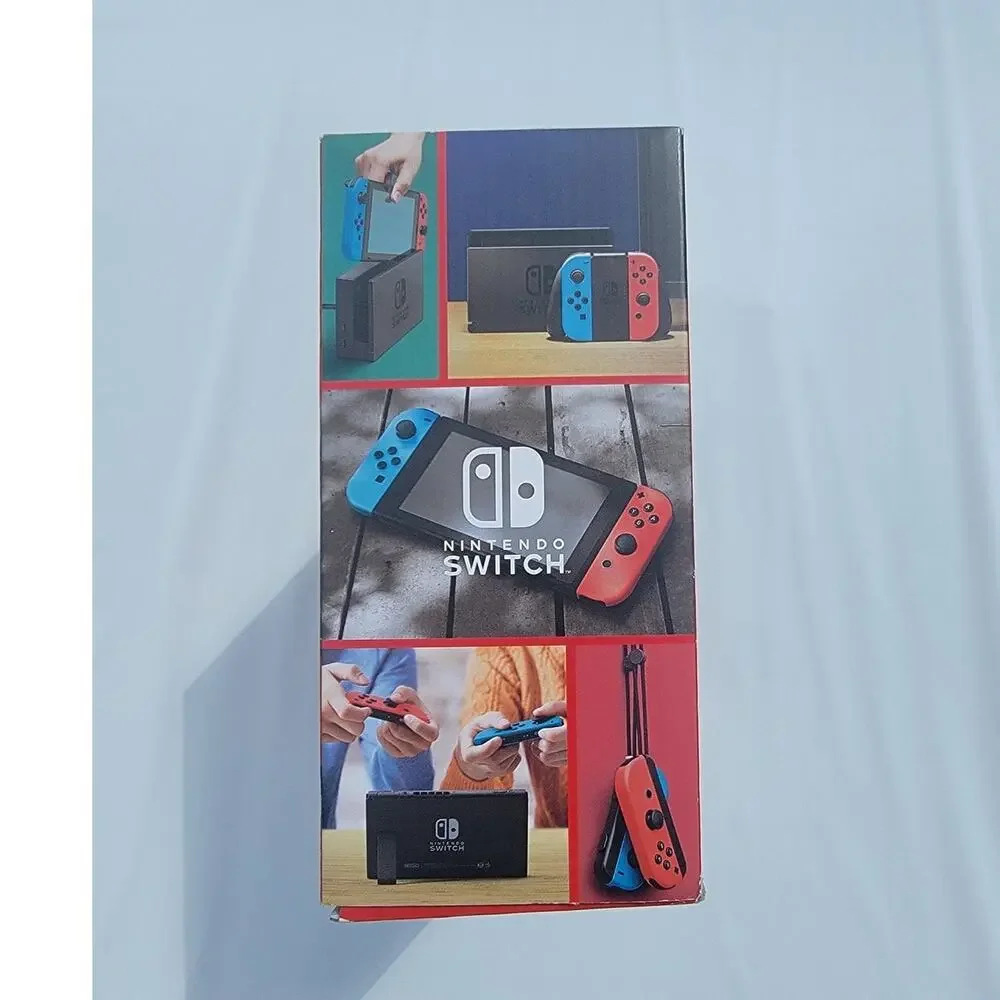 Box Only Nintendo Switch console system with neon blue & red Joy-Cons Inserts